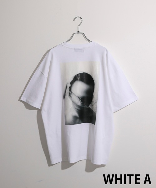 NIDO（ニド）の「バックプリントBIG Tシャツ（Tシャツ/カットソー・メンズ・ホワイト/ブラック/ホワイト系その他2/ブラック系2・MEDIUM/LARGE）」の6枚目の写真