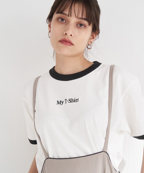 SCREEN STARS（スクリーンスターズ）の「別注 ロゴ刺繍 リンガーTEE（Tシャツ/カットソー・レディース・グリーン/バーガンディー/スミクロ・S/M/L/XL）」の10枚目の写真