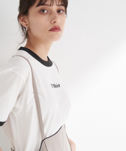 SCREEN STARS（スクリーンスターズ）の「別注 ロゴ刺繍 リンガーTEE（Tシャツ/カットソー・レディース・グリーン/バーガンディー/スミクロ・S/M/L/XL）」の8枚目の写真