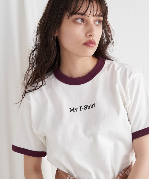 SCREEN STARS（スクリーンスターズ）の「別注 ロゴ刺繍 リンガーTEE（Tシャツ/カットソー・レディース・グリーン/バーガンディー/スミクロ・S/M/L/XL）」の16枚目の写真