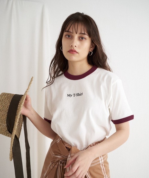 SCREEN STARS（スクリーンスターズ）の「別注 ロゴ刺繍 リンガーTEE（Tシャツ/カットソー・レディース・グリーン/バーガンディー/スミクロ・S/M/L/XL）」の17枚目の写真