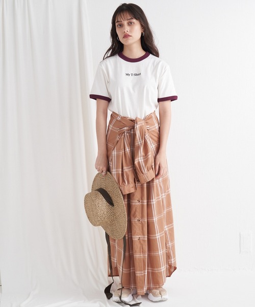 SCREEN STARS（スクリーンスターズ）の「別注 ロゴ刺繍 リンガーTEE（Tシャツ/カットソー・レディース・グリーン/バーガンディー/スミクロ・S/M/L/XL）」の21枚目の写真