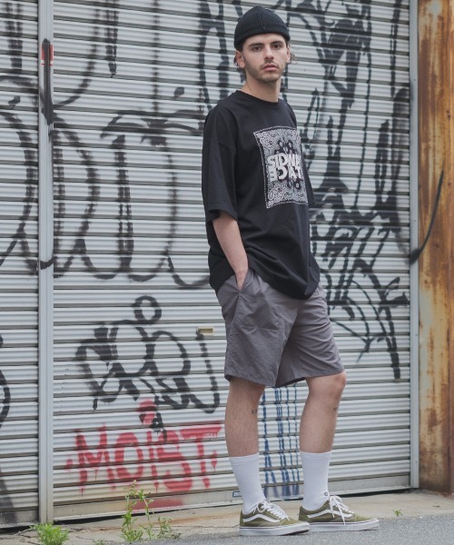 SIDEWAY STANCE（サイドウェイスタンス）の「【SIDEWAY STANCE】プリント ビッグシルエット 半袖Tシャツ（Tシャツ/カットソー・メンズ・パープル/パープル系その他/ホワイト系その他2/ホワイト/ブラック系その他2/ブラック系その他/ホワイト系その他/グレイッシュベージュ/ブラック・LARGE/MEDIUM/X-LARGE）」の15枚目の写真