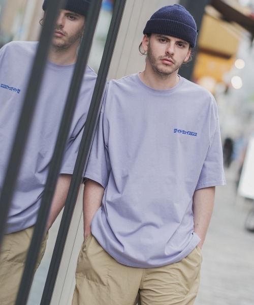 SIDEWAY STANCE（サイドウェイスタンス）の「【SIDEWAY STANCE】プリント ビッグシルエット 半袖Tシャツ（Tシャツ/カットソー・メンズ・パープル/パープル系その他/ホワイト系その他2/ホワイト/ブラック系その他2/ブラック系その他/ホワイト系その他/グレイッシュベージュ/ブラック・LARGE/MEDIUM/X-LARGE）」の22枚目の写真