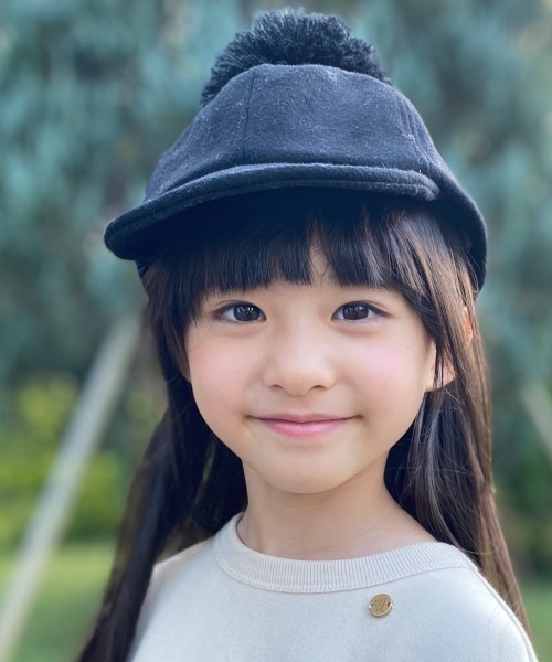 MAKE YOUR DAY（メイクユアデイ）の「梵天キャップ（キャップ・キッズ・ブラック/キャメル/ベージュ/カーキ・XS/S/M/L）」の2枚目の写真