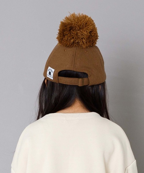 MAKE YOUR DAY（メイクユアデイ）の「梵天キャップ（キャップ・キッズ・ブラック/キャメル/ベージュ/カーキ・XS/S/M/L）」の5枚目の写真