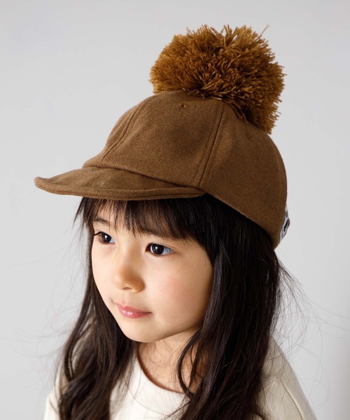 MAKE YOUR DAY（メイクユアデイ）の「梵天キャップ（キャップ・キッズ・ブラック/キャメル/ベージュ/カーキ・XS/S/M/L）」の6枚目の写真