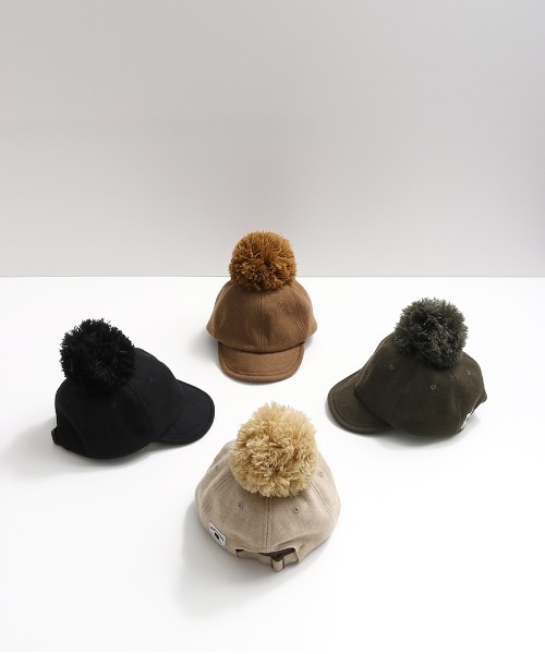 MAKE YOUR DAY（メイクユアデイ）の「梵天キャップ（キャップ・キッズ・ブラック/キャメル/ベージュ/カーキ・XS/S/M/L）」の11枚目の写真