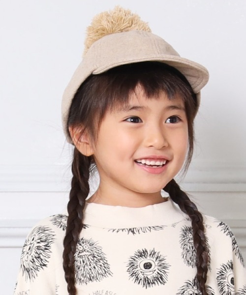 MAKE YOUR DAY（メイクユアデイ）の「梵天キャップ（キャップ・キッズ・ブラック/キャメル/ベージュ/カーキ・XS/S/M/L）」の9枚目の写真