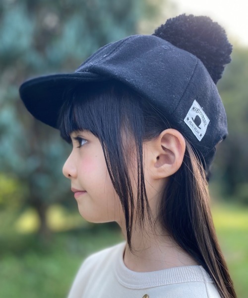 MAKE YOUR DAY（メイクユアデイ）の「梵天キャップ（キャップ・キッズ・ブラック/キャメル/ベージュ/カーキ・XS/S/M/L）」の22枚目の写真