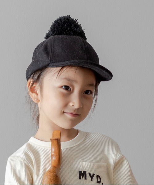MAKE YOUR DAY（メイクユアデイ）の「梵天キャップ（キャップ・キッズ・ブラック/キャメル/ベージュ/カーキ・XS/S/M/L）」の21枚目の写真