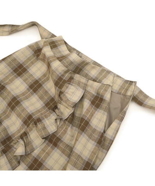 flower（フラワー）の「ムードチェックスカート（スカート・レディース・ベージュ/ブラウン・FREE）」の18枚目の写真