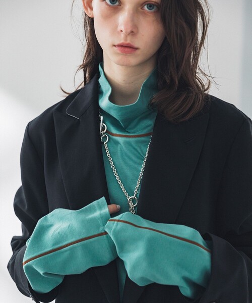 LiNoH（リノー）の「ジェットブラック ベルテッドジャケット/JET BLACK BELTED JACKET（テーラードジャケット・メンズ・ブラック・2/1）」の5枚目の写真