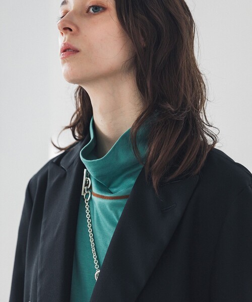 LiNoH（リノー）の「ジェットブラック ベルテッドジャケット/JET BLACK BELTED JACKET（テーラードジャケット・メンズ・ブラック・2/1）」の3枚目の写真