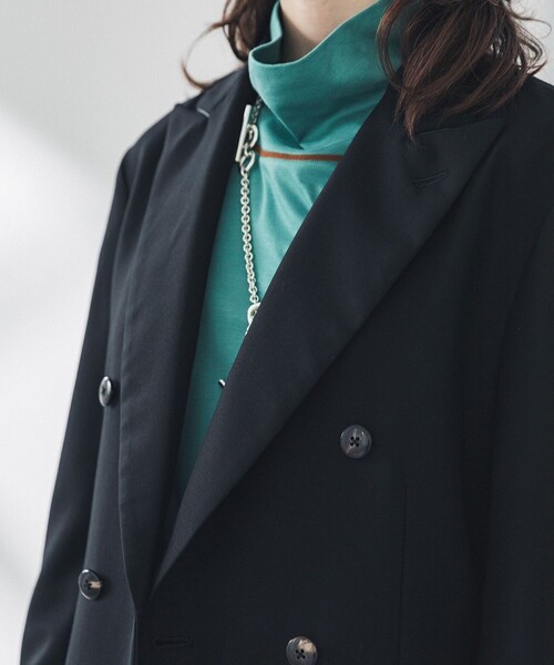 LiNoH（リノー）の「ジェットブラック ベルテッドジャケット/JET BLACK BELTED JACKET（テーラードジャケット・メンズ・ブラック・2/1）」の9枚目の写真