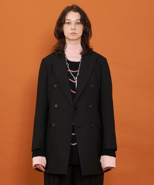 LiNoH（リノー）の「ジェットブラック ベルテッドジャケット/JET BLACK