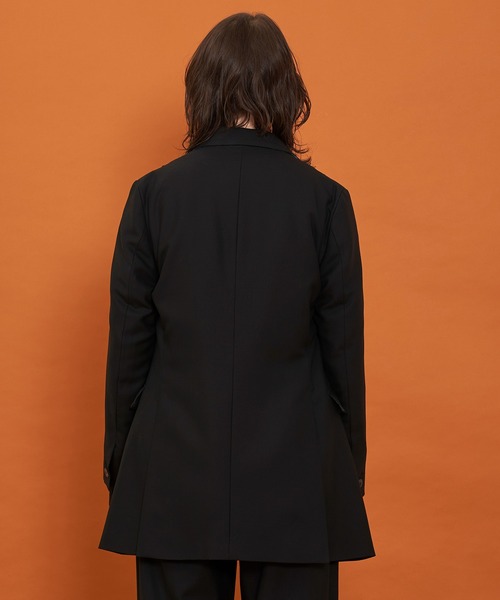 ジャケット・アウター linoh JET BLACK BELTED JACKET LiNoH】JET BLACK BELTED JACKET