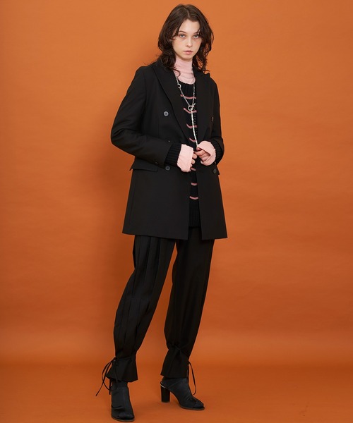 LiNoH（リノー）の「ジェットブラック ベルテッドジャケット/JET BLACK