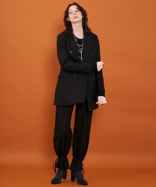 LiNoH（リノー）の「ジェットブラック ベルテッドジャケット/JET BLACK BELTED JACKET（テーラードジャケット・メンズ・ブラック・2/1）」の11枚目の写真