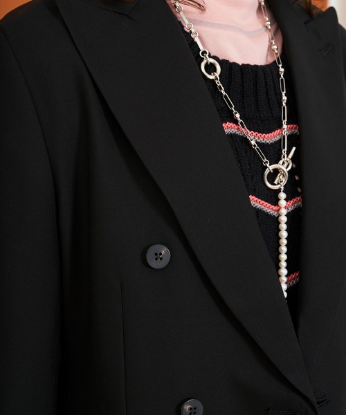 LiNoH（リノー）の「ジェットブラック ベルテッドジャケット/JET BLACK BELTED JACKET（テーラードジャケット・メンズ・ブラック・2/1）」の18枚目の写真