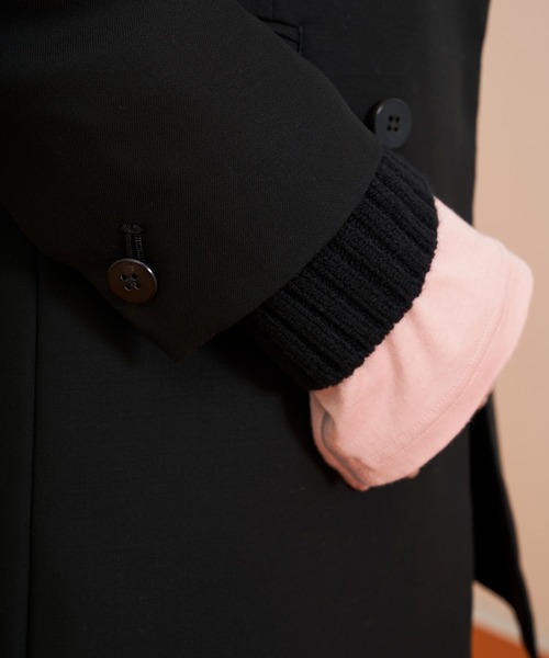 LiNoH（リノー）の「ジェットブラック ベルテッドジャケット/JET BLACK BELTED JACKET（テーラードジャケット・メンズ・ブラック・2/1）」の19枚目の写真