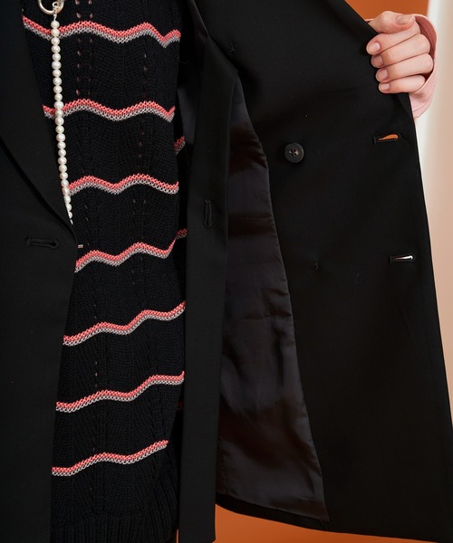 LiNoH（リノー）の「ジェットブラック ベルテッドジャケット/JET BLACK BELTED JACKET（テーラードジャケット・メンズ・ブラック・2/1）」の22枚目の写真