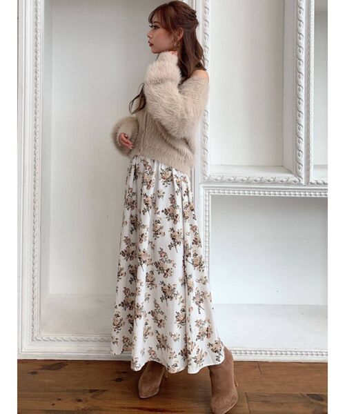 RESEXXY（リゼクシー）の「シャギーニットカーディガン（カーディガン/ボレロ・レディース・ホワイト/ブラック/ラベンダー/ベージュ・FREE）」の18枚目の写真