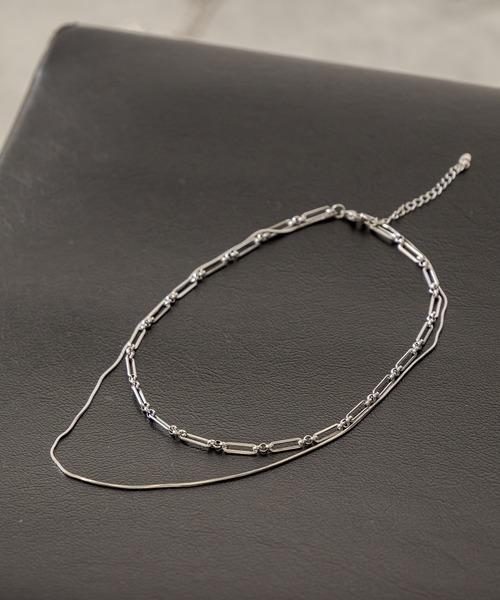 RASVOA（ラスボア）の「ロングナローダブルチェーンネックレス（ネックレス・レディース・シルバー・FREE）」の5枚目の写真
