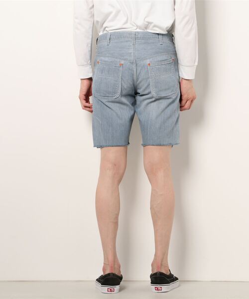 SUNNY  SPORTS（サニースポーツ）の「SUNNY SPORTS / サニースポーツ CARPAINTER CUT OFF SHORTS（デニムパンツ・メンズ・ライトインディゴブルー・30inch）」の3枚目の写真