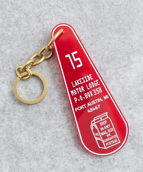 Rocky Monroe（ロッキーモンロー）の「日本製 アクリル アメリカ メールBOXオマージュ キーリング / キーチャーム（キーホルダー・メンズ・ブラウン/グリーン/レッド・ONESIZE）」の6枚目の写真