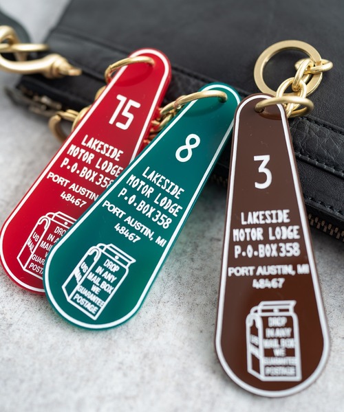 Rocky Monroe（ロッキーモンロー）の「日本製 アクリル アメリカ メールBOXオマージュ キーリング / キーチャーム（キーホルダー・メンズ・ブラウン/グリーン/レッド・ONESIZE）」の5枚目の写真