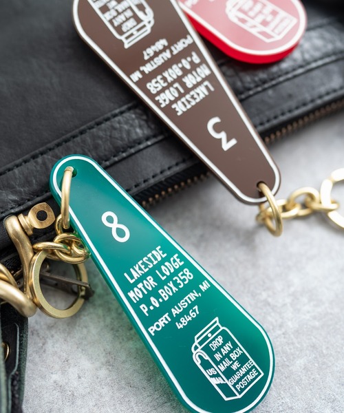 Rocky Monroe（ロッキーモンロー）の「日本製 アクリル アメリカ メールBOXオマージュ キーリング / キーチャーム（キーホルダー・メンズ・ブラウン/グリーン/レッド・ONESIZE）」の7枚目の写真