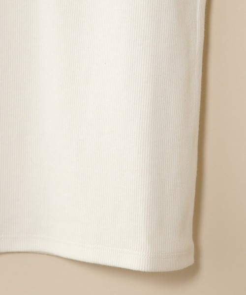 SHENERY（シーナリー）の「リブタンクトップ（タンクトップ・レディース・グレー/オフホワイト/モカ・FREE）」の6枚目の写真