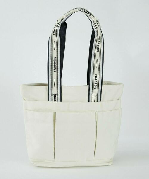 FRAPBOIS（フラボア）の「スクエアトートバッグ（トートバッグ・レディース・ネイビー/カーキ/アイボリー・FREE）」の18枚目の写真