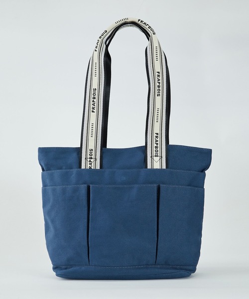 FRAPBOIS（フラボア）の「スクエアトートバッグ（トートバッグ・レディース・ネイビー/カーキ/アイボリー・FREE）」の3枚目の写真