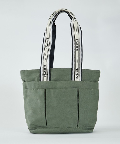 FRAPBOIS（フラボア）の「スクエアトートバッグ（トートバッグ・レディース・ネイビー/カーキ/アイボリー・FREE）」の2枚目の写真