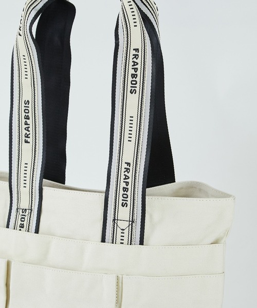 FRAPBOIS（フラボア）の「スクエアトートバッグ（トートバッグ・レディース・ネイビー/カーキ/アイボリー・FREE）」の6枚目の写真