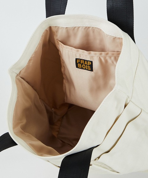 FRAPBOIS（フラボア）の「スクエアトートバッグ（トートバッグ・レディース・ネイビー/カーキ/アイボリー・FREE）」の17枚目の写真