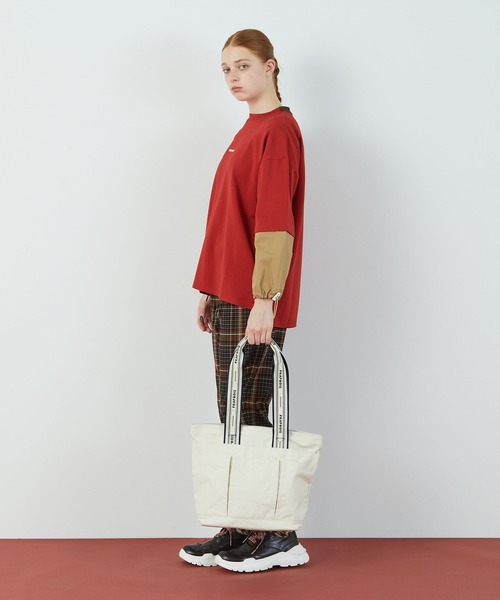 FRAPBOIS（フラボア）の「スクエアトートバッグ（トートバッグ・レディース・ネイビー/カーキ/アイボリー・FREE）」の12枚目の写真