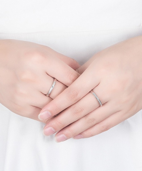 clarity blanc（クラリティーブラン）の「925シルバー ペアリング フリーサイズ 2個セット（リング・レディース・A/K/I/J/L/B/N/C/G/H/E/M/D・FREE）」の2枚目の写真