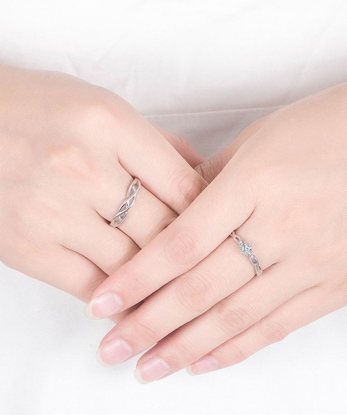 clarity blanc（クラリティーブラン）の「925シルバー ペアリング フリーサイズ 2個セット（リング・レディース・A/K/I/J/L/B/N/C/G/H/E/M/D・FREE）」の4枚目の写真