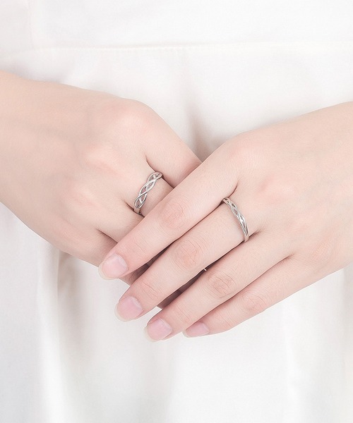 clarity blanc（クラリティーブラン）の「925シルバー ペアリング フリーサイズ 2個セット（リング・レディース・A/K/I/J/L/B/N/C/G/H/E/M/D・FREE）」の5枚目の写真