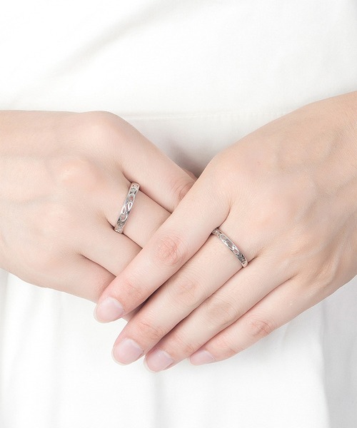 clarity blanc（クラリティーブラン）の「925シルバー ペアリング フリーサイズ 2個セット（リング・レディース・A/K/I/J/L/B/N/C/G/H/E/M/D・FREE）」の6枚目の写真