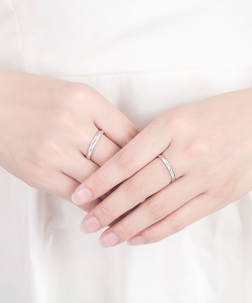 clarity blanc（クラリティーブラン）の「925シルバー ペアリング フリーサイズ 2個セット（リング・レディース・A/K/I/J/L/B/N/C/G/H/E/M/D・FREE）」の7枚目の写真