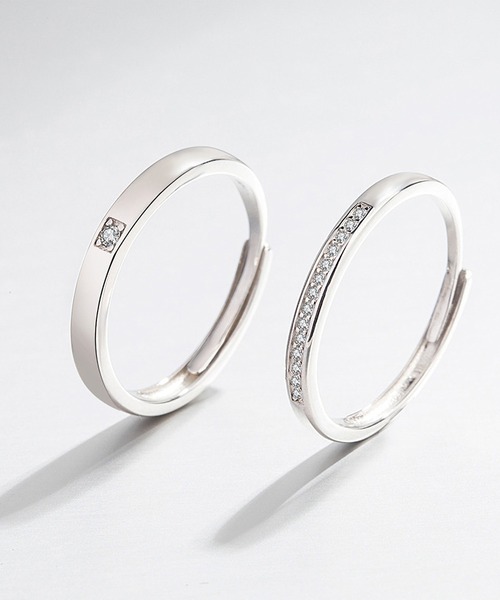 clarity blanc（クラリティーブラン）の「925シルバー ペアリング フリーサイズ 2個セット（リング・レディース・A/K/I/J/L/B/N/C/G/H/E/M/D・FREE）」の14枚目の写真