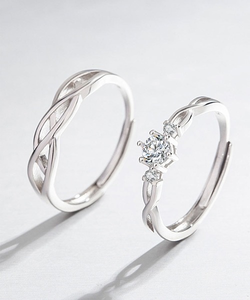 clarity blanc（クラリティーブラン）の「925シルバー ペアリング フリーサイズ 2個セット（リング・レディース・A/K/I/J/L/B/N/C/G/H/E/M/D・FREE）」の16枚目の写真