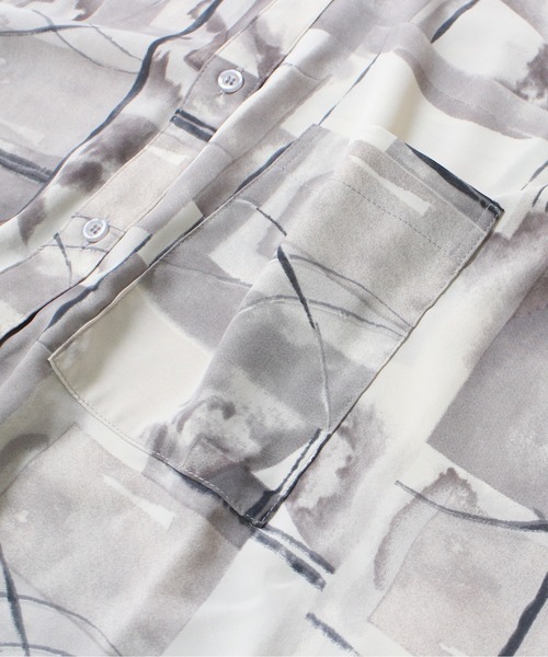 one way（ワンウェイ）の「【oneway】ボカシ柄シャツ（シャツ/ブラウス・レディース・ベージュ/ライトグレー・FREE）」の11枚目の写真