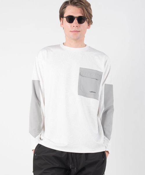 +phenix(プラスフェニックス)の「+phenix(プラスフェニックス) Stretch Pocket Tee(Tシャツ/カットソー・メンズ・ホワイト/ブラック/カーキ/ホワイト×グレー・S/M/L/XL/XXL)」の3枚目の写真