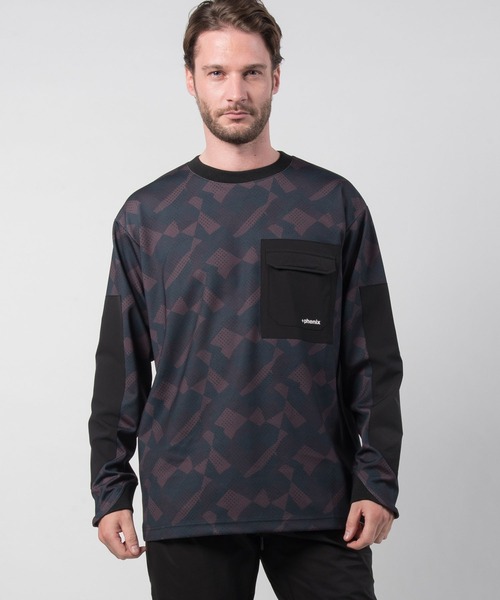 +phenix(プラスフェニックス)の「+phenix(プラスフェニックス) Stretch Pocket Tee(Tシャツ/カットソー・メンズ・ホワイト/ブラック/カーキ/ホワイト×グレー・S/M/L/XL/XXL)」の1枚目の写真