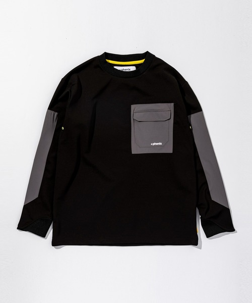 +phenix(プラスフェニックス)の「+phenix(プラスフェニックス) Stretch Pocket Tee(Tシャツ/カットソー・メンズ・ホワイト/ブラック/カーキ/ホワイト×グレー・S/M/L/XL/XXL)」の4枚目の写真
